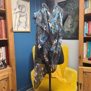 Very Beautiful Silky Floral Print Scarf